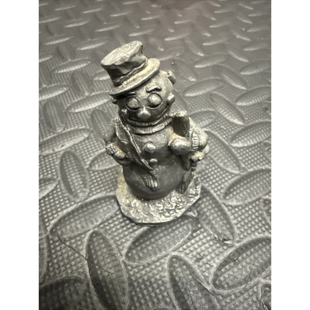 RB RICKER PEWTER SNOWMAN COLLECTIBLE PEWTER FIGURINE Vintage 1987 Collectible RB